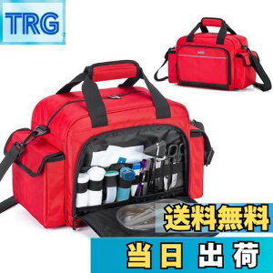 【送料無料】Trunab 救急バッグ 大容量 メディカルバッグ 訪問バッグ 【バッグのみ】医療バッグ 家庭用 救急箱 旅行 アウトドア 登山 訪問 介護 学校 応急処置バッグ 赤