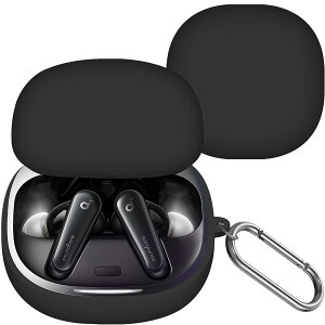 �y���������zMiimall Soundcore Liberty 4�K�p �P�[�X �V���R�� Soundcore Liberty 4 �J�o�[ �ϏՌ� �h�� �y�� �n�[�h�P�[�X �����h�~ �J���r�i�t�� �����[�d�\ Soundcore Liberty 4 �ی�J�o�[ (�u���b�N)
