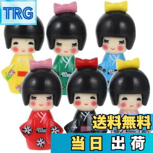 【送料無料】ledmomo 6個セット 4cm 日本 こけし 人形 日本人形 着物 ミニ 和風 テーブル 木製 着物こけし樹脂 園芸小道具 プレゼント 外国人 土産 小物 こけし 三五七 芸者人形 小さい