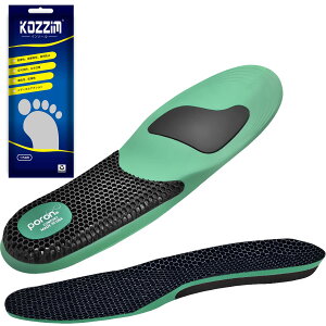 【送料無料】kozzim スポーツインソール 衝撃吸収 立ち仕事 中敷き【あらゆるスポーツやフィットネスに適しています,日常生活】アーチサポートインソール 消臭