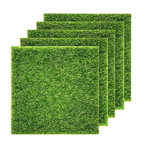 【送料無料】nalaina 人工芝 模型 5個セット 15x15cm 人造芝生 ジオラマ 模型 人工苔芝生マット 木 森 材料 建物モデル 鉄道模型 箱庭 DIY