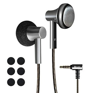 【送料無料】Hmusic 懐かしいフラットヘッドタイプのイヤホン有線 HiFiステレオ サウンドゲーミングイヤホン 有線 クリア通話 高い解像度 快適な装着感 遅延なしマイク付きイヤホン 有線 リ