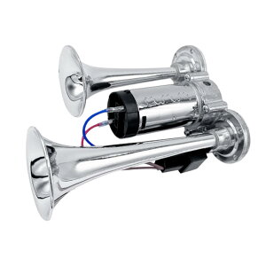 【送料無料】Lezalic ヤンキーホーン 爆音 12V / 24V 大型 トラック エアーコンプレッサー 内蔵 クラクション ポンプ エアー式 一体型 ダブルサウンド 汎用