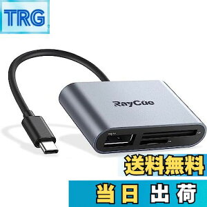 yzRayCue USB C - Micro SD TF[J[h[_[ iPad Pro MacBook Pro/Air ChromebookΉ 3-in-1 USBJJ[h[_[A_v^[ XPS Galaxy S10/S9 ̑USB CfoCXp A~ DF