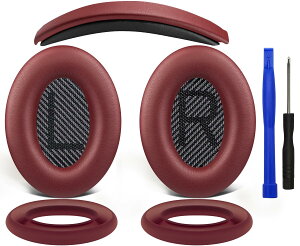 �y���������zSOULWIT �C���[�p�b�h + �w�b�h�o���h + �C���[�p�b�h�J�o�[ Bose QuietComfort 35 QC35, QC35 ii Over-Ear �w�b�h�Z�b�g �p ���� �L�b�g �w�b�h�z�� �ւ� �p�b�h �򉻖h�~ �N�b�V����
