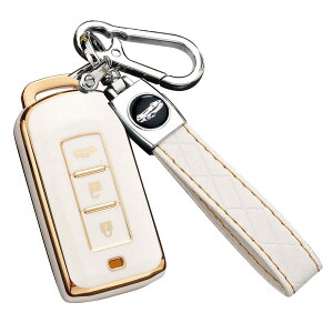 【送料無料】YANMWキーケース適合三菱デリカD5 アウトランダー PHEV ekスペース ekスペースカスタム 適合日産 デイズルークス レザー キーホルダー 本革スマートキーカバー