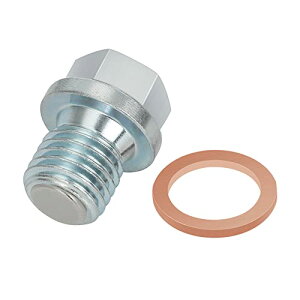 【送料無料】motoparty バイク用ドレンボルト M12 x 1.5mm マグネット付き ホンダ/ヤマハ/カワサキ系 YFM 50 レブル250(17-20) PCX125(10-18)に適用 ドレンワッシャー付き スチール製 ボルト