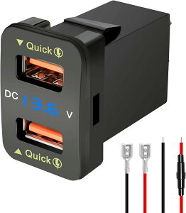 yzLevigo USBJ[`W[ g QC3.0}[d g^Ԍ d\Pbg 2|[gt XCb`z[ LEDdv\ 12/24VԑΉ ubNc
