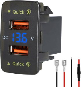 yzLevigo J[`W[USB QC3.0}[d HondaԌ d\Pbg 2|[gt XCb`z[ LEDdv\ 12/24VԑΉ ubN