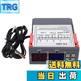 【送料無料】STC-3008 デジタルサーモスタット 温度コントローラー スイッチ デュアル インテリジェント 調整可能 難燃性 自動切り替え 12V