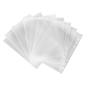 【送料無料】STOBOK バインダーポケット A5 クリアポケット リフィル ファイル 透明 名刺ポケット 6穴 差し替え式 クリアファイル 写真収納 大容量 多功能 小物収納 整理 20枚入