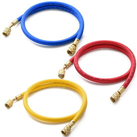 【送料無料】〈HOTEISON〉R410A R32用 エアコン ガス チャージホース 3本セット 90 / 120cm