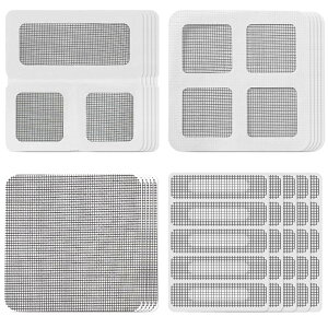 【送料無料】5WYOUKE 網戸補修シート 防虫ネット 20枚入り 4つサイズ 網戸補修テープ 網戸 穴 修繕 強粘着性 換気 網戸の 張り替え 破れ修理用 網戸穴補修テープ カット可能 取り付け簡単 網戸