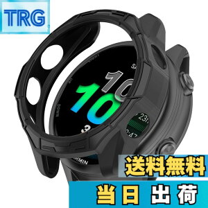 �y���������zHeeNia Garmin �Ή� �P�[�X �V���R���ގ� �ی�P�[�X �J�o�[ �Ռ��z�� ���y�� �_�� �Ռ��h�~ �C�菝�h�~ �ی�J�o�[�p �F�F�u���b�N�A�T�C�Y�FGarmin Forerunner 570 47mm