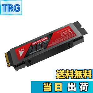�y���������zMonster Storage NVMe SSD PCIe Gen 4x4 PS5�m�F�ς� M.2 Type 2280 ���� SSD 3D TLC �������K�i ���[�J�[5�N �T�C�Y�F2TB