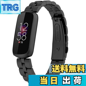 �y���������z�Ή�Fitbit Luxe/Luxe Special Edition �o���h �X�e�����X �t�B�b�g�r�b�g Luxe �o���h �ϋv�� �K�тɂ��� Fitbit Luxe Special Edition �����x���g ���߉\ �r�W�l�X�� �j���ʗp�i�u���b�N�j