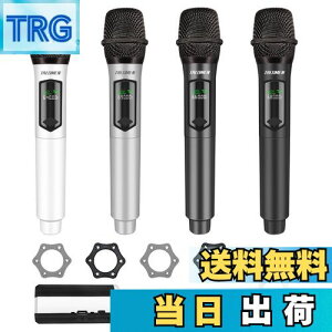 【送料無料】TALOMEN ワイヤレスマイクシステム 4 つの手持ち型カラオケ無線マイク 固定周波数 160Ft ムービングコイルマイクロフォン 6.35mm レシーバー付き プレゼンテーション/教会/カラオケ/
