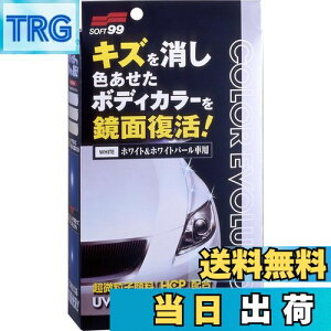 【送料無料】ソフト99(SOFT99) ワックス WAX カラーエボリューション ホワイト&ホワイトパール 自動車塗装面のキズ消し、保護及び艶出し用 保護手袋、専用拭き取りクロス2枚、専用スポンジ 005