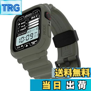 �y���������z[elkson] �A�b�v���E�H�b�` �o���h 45mm 44mm �o���p�[�P�[�X�t�� ���ȃ����Y�o���h Apple Watch SE2 iWatch Series 9 8 7 6 5 4�p, Quattro Pro Series �X�|�[�c�~���^���[�ی�P�[�X �v���e�N�^�[ 