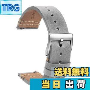 【送料無料】TStrap レザー 時計ベルト 時計バンド 20mm - 本革時計ベルト スマートウォッチ ベルト 交換 - メンズ 時計の替えベルト 時計べると - バックルとスライド式バネ棒付き - 18mm 19mm 21mm