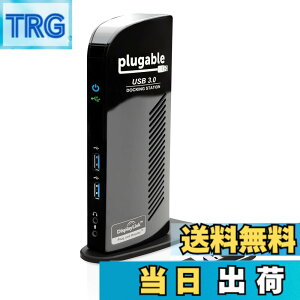 �y���������zPlugable USB3.0 / USB-C �p�h�b�L���O�X�e�[�V���� �c�u�� Windows ����� Mac �p - �f���A�����j�^�[ HDMI DVI VGA �|�[�g �M�K�r�b�g �C�[�T�l�b�g USB3.0 �|�[�gx2 USB 2.0 �|�[�gx4 �������o��