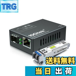 �y���������z10Gtek �M�K�r�b�g �����f�B�A�R���o�[�^�[ �������T�C�Y, �V���O�����[�h �f���A��LC�t�@�C�o�[ 1.25Gb/s 1000Base-LX SFP �t�� �Z�b�g�i1310nm 20km�j