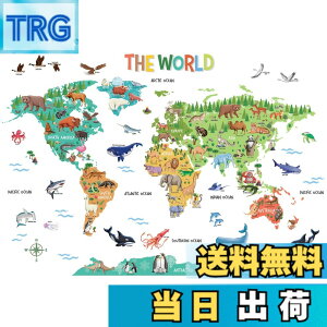 �y���������zDECOWALL SG2-2423 �����̐��E�n�} �E�H�[���X�e�b�J�[ �f�R �L�b�Y ����p ���O���\ �w�Z �ۈ牀 �Q�� �v���C���[�� ���� ���p �ǉ� ���� �Ԃ���� �J���t�� ���r���O���� �j��