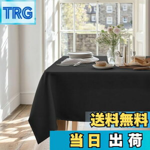 【送料無料】Deconovo テーブルクロス 撥水 十字紋 キッチン用品 ポリエステル製 テーブルカバー 食卓カバー 北欧 おしゃれ 無地 長方形 防水 汚れ防止 多用途 ブラック 140cmx180cm