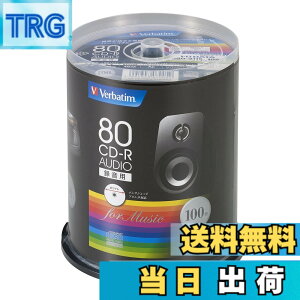 �y���������zVerbatim �o�[�x�C�^�� ���y�p CD-R 80�� 100�� �z���C�g�v�����^�u�� 48�{�� MUR80FP100SV1