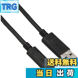 �y���������z�G���R�� USB�P�[�u�� Type C (USB A to USB C) 1.0m USB3.1�F�ؕi 3A�o�� �ő�10Gbps �u���b�N USB3-AC10NBK