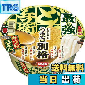 【送料無料】どん兵衛 日清の最強どん兵衛 きつねうどん [八幡屋礒五郎 特製ゆず七味唐辛子] 日清食品 カップ麺 93gx12個