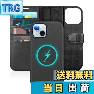 �y���������zTUCCH iPhone 15 �Ή� �P�[�X �蒠�^ 2 in 1 ������ �A�C�t�H�� 15 �P�[�X �蒠�^ ���p ���O���\ �Ռ��z�� �S�ʕی� [RFID�u���b�L���O] �J�[�h���[ �X�^���h�@�\ ����PU���� 2023�N��