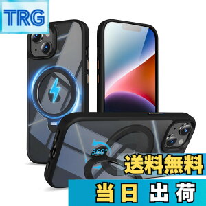 �y���������zKWATUNG iphone 14 �p �P�[�X MagSafe�Ή� ���@�\ ��_360�x��] �����O�t�� �X�^���h�t�� ���C�����X�[�d�Ή� ��phone13�p �P�[�X magsafe �c�����Ή� �}�O�l�b�g���� �A�C�z��13�p�J�o�[ ��