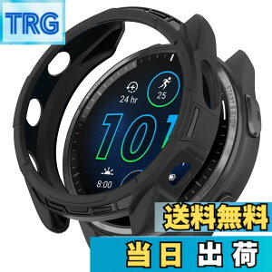 �y���������z�mRuenTech�n�Ή�GARMIN Forerunner 965�P�[�X �ی�P�[�X Garmin Forerunner 965�p�J�o�[ 6�F�I �\�t�g�V���R���� �v���e�N�^�[�J�o�[ �ϏՌ� �y�� ���t���ȒP (�u���b�N)