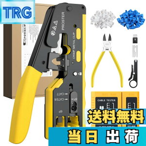 �y���������zProster RJ45 �����H�� LAN�R�l�N�^ �����߃y���` CAT5/CAT6/CAT7�Ή� RJ45�ђʌ^�R�l�N�^�[�t�� �P�[�u���e�X�^�[ �֐n ���{��������t�� �d�b���Ή� LAN�P�[�u������ 8P+6P���� �F�F���F