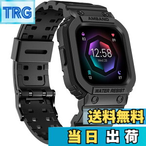 �y���������zamBand Fitbit Versa 4/ Fitbit Versa 3/ Fitbit Versa 2/ Fitbit Versa Lite/Fitbit Sense 2/ Fitbit Sense�o���h �P�[�X�t�� �ی�P�[�X �X�g���b�v ���ȃX�|�[�c�v���e�N�^�[ �� �F�F�u���b�N�A�T�C�Y�FFi