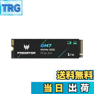�y���������zAcer Predator M.2 SSD GM7 NVMe2.0 2280 PCIe Gen4x4 ������(�ő�ǂݎ��F7400MB/s�A�ő发�����݁F6500MB/s) ����SSD ���ϋv 3D NAND TLC PS5/PS5 Pro����m�F�ς� ���[�J�[5�N �T�C�Y�F1TB