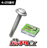 ドリルビス ユニクロ 鉄 4mm×25mm 座付 細目 50本入 ビス シンワッシャー ドリルネジ 鉄板ビス 通販 業…