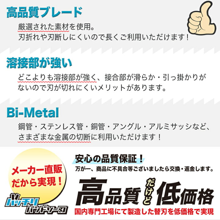 楽天市場】新ダイワ バンドソー替刃 RB120FV RB120CV RB10 SB120用 5本 