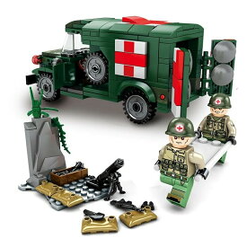 ブロック ミリタリードイツ戦場救急車 ブロック互換品 プレゼント 入学プレゼント 入学お祝い クリスマスプレゼント 知育玩具 おもちゃブロック 送料無料