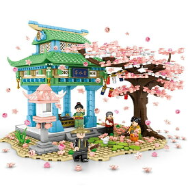 ブロック 桜 神社 鳥居 花見 C 互換品 プレゼント 入学プレゼント 入学お祝い クリスマスプレゼント 知育玩具 おもちゃブロック 送料無料