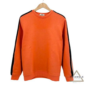 HERMES エルメス sweat shirts サイドライン スウェット オレンジ サイズXS トレーナー サイドテープ