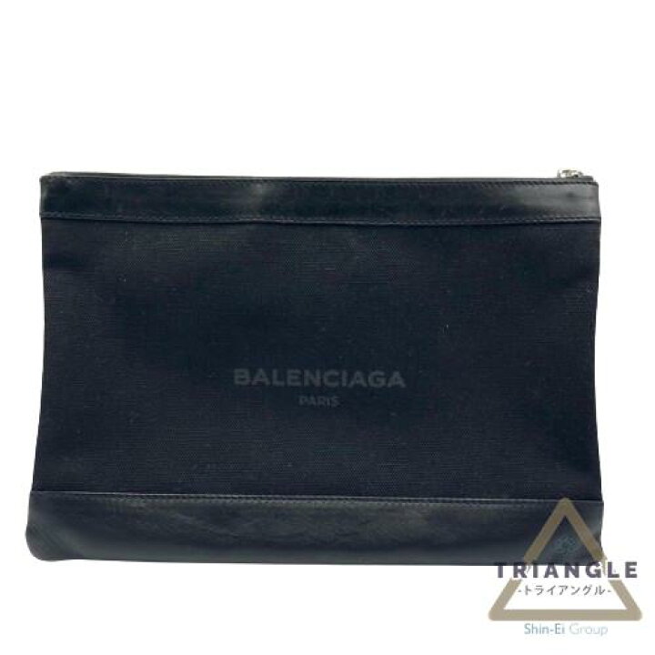 楽天市場】BALENCIAGA バレンシアガ クラッチバッグ キャンバス レザー 