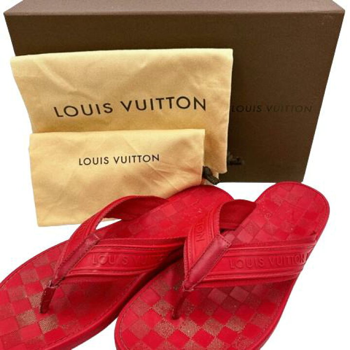 楽天市場】Louis Vuitton ルイヴィトン ダミエ ビーチサンダル メンズ  