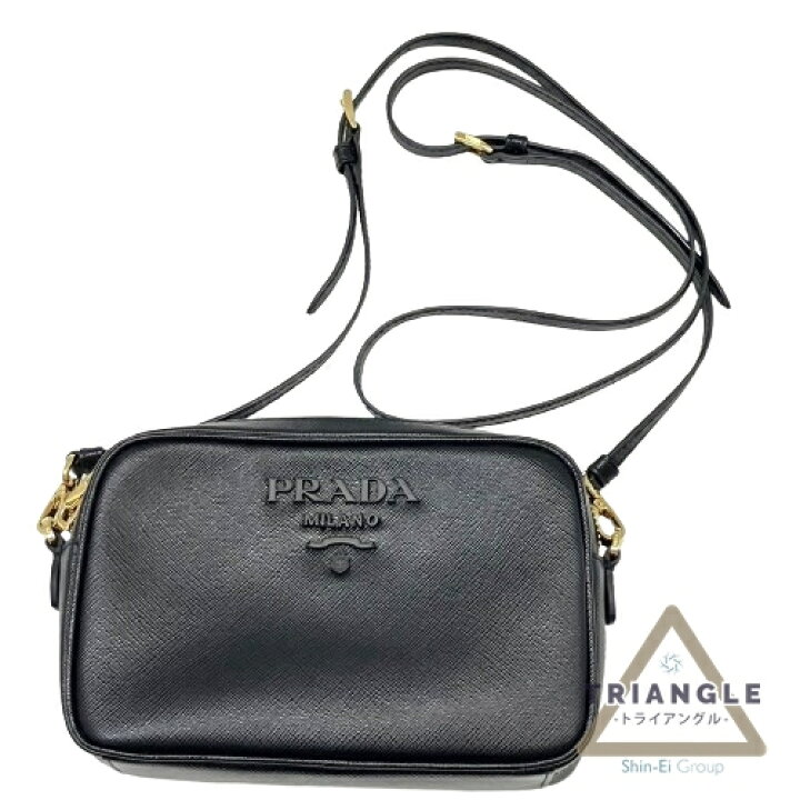 楽天市場】PRADA プラダ 1BH036 サフィアーノルクス ロゴ スクエア 