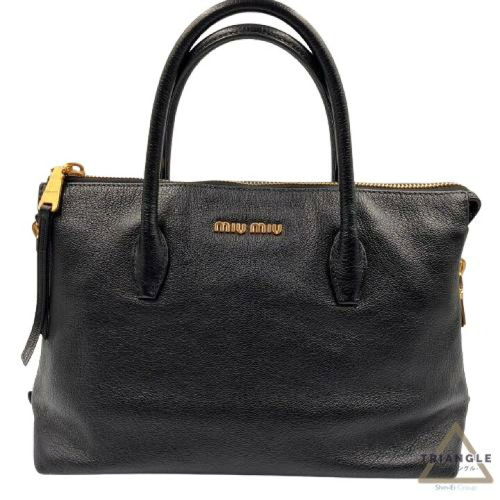 楽天市場】miumiu ミュウミュウ マドラス トートバッグ ブラック 
