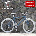 TRIBOW（トリボー） クロス バイク カラーシリーズ 自転車 シマノ 21段 変速 フロント3段　リア7段 ディープリム30mm 4色 ギフト プレゼント お祝い通勤 通学 おしゃれ 1年保証【組立動画付き】