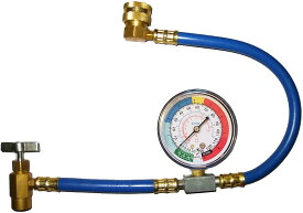 R134a エアコン ガス チャージ ホース メーター付 ガス ガスチャージ エアコンガス日本に対応 40CM エアコンガス補充 車134a 日本語説明書付き