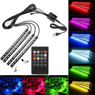 車 LEDテープライト RGB LEDテープ USB式 防水 高輝度 高品質 音に反応サウンドセンサー内蔵 フルカラー …