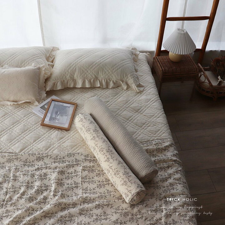 楽天市場】中綿増量 french frill quilt ibul 約150×200cm（フリル含ま 